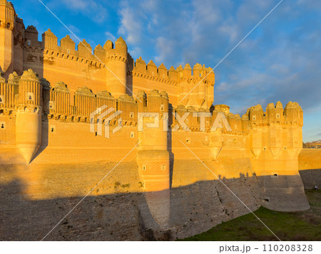 Medieval castle of Coca in Segovia, Spain. 110208328