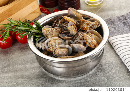 Raw vongole clams for cooking 110208814