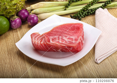 Raw fresh tuna steak for grill Raw fresh tuna steak for grill 110208876