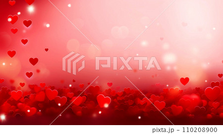 Heart, engagement background. Backdrop for postcard design, marriage proposal concept, Valentine's Day. Romantic frame made of tender hearts. 110208900