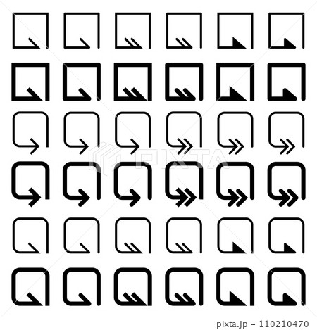 Arrow icon related to circulation and direction. Arrow icon related to circulation and direction. 110210470