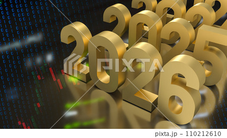 The 2026 year for Business concept 3d rendering. 110212610