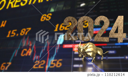 The 2024 Business target 3d rendering. 110212614