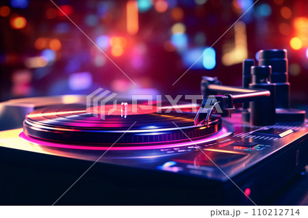 Vinyl Revolution, DJ Turntable Spins at Electrifying EDM Club Party 110212714