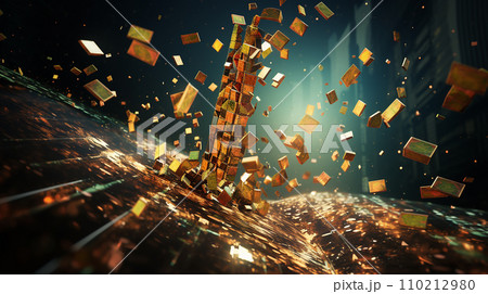 金が崩れる　generative ai 110212980