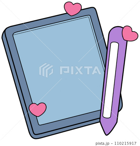 The illustration of a tablet 110215917