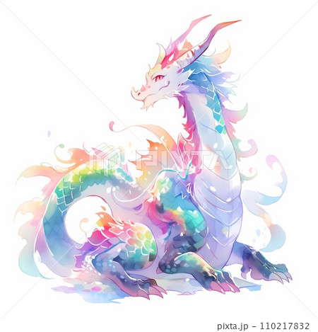 龍　絵画　イラスト　ドローイング 変化する龍 水彩、龍 水彩、龍、全体 水彩、龍、全体、ジャングル