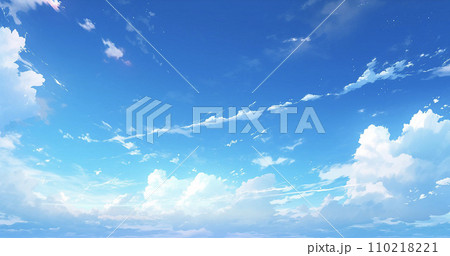 青空と白い雲の背景 AI画像 青空と白い雲の背景 AI画像 110218221
