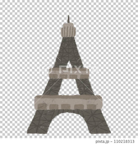 簡單的艾菲爾鐵塔灰色蠟筆觸摸 簡單的艾菲爾鐵塔灰色蠟筆觸摸 110218313