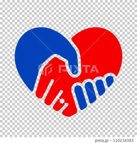 心形握手圖標 心形握手圖標 110218383