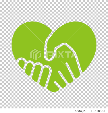 heart shaped handshake icon 110218384
