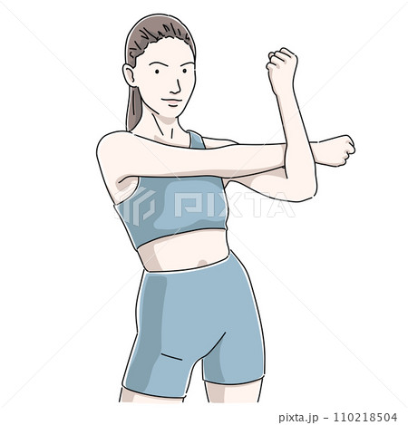 ストレッチをする女性 110218504