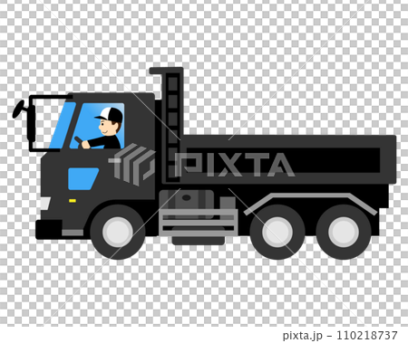 男工人駕駛自卸車（卡車） 110218737