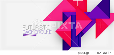 Triangle Vector Background Illustration For Wallpaper, Banner, Background, Card, Book Illustration, landing page 110218817