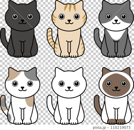 座っている猫のイラスト 110219073