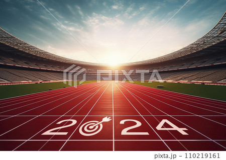 Business happy new year 2024 target and success concept, Generative AI 110219161