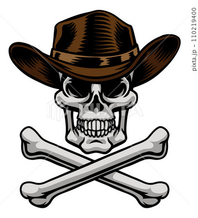 Cowboy Hat Western Skull Pirate Cross Bones 110219400