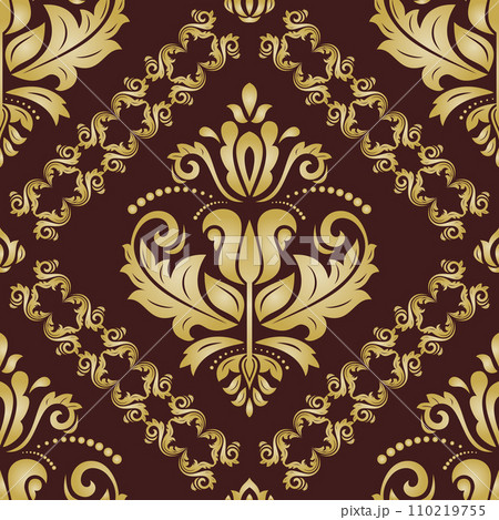 Classic Seamless Vector Fine Pattern With Arabesques Classic Seamless Vector Fine Pattern With Arabesques 110219755