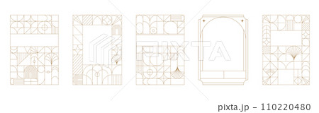 Art Deco frames minimalist collection. Elegant luxury borders and frames, vector templates design Art Deco frames minimalist collection. Elegant luxury borders and frames, vector templates design 110220480