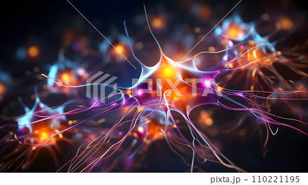 Colorful 3D illustrations on a black background of human nerves can be expressed both scientifically and technologically, artistically and aesthetically. and on a philosophical and spiritual level. Colorful 3D illustrations on a black background of human nerves can be expressed both scientifically and technologically, artistically and aesthetically. and on a philosophical and spiritual level. 110221195