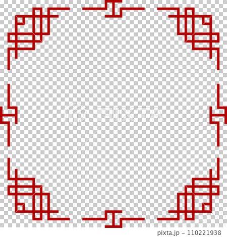 中國風簡約框紅色 110221938