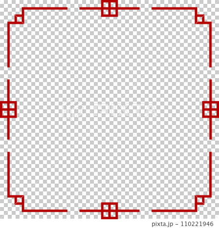中國風簡約框紅色 110221946
