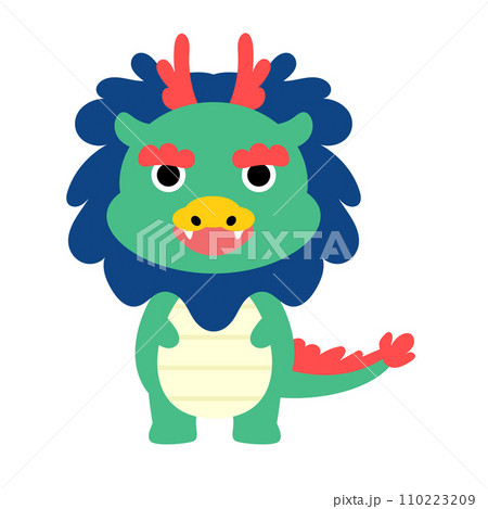 Blue Dragon Character Illustration. Blue Dragon Character Illustration. 110223209