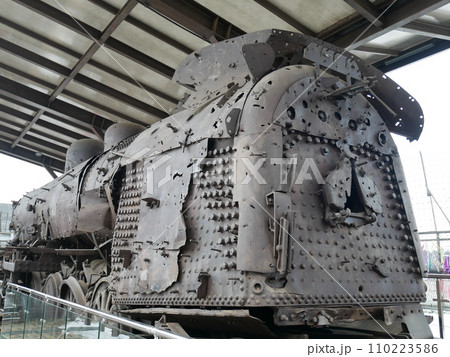 臨津閣平和ヌリ公園にある破壊された蒸気機関車 110223586
