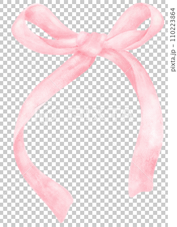 Pink Coquette ribbon bow aesthetic watercolor 110223864