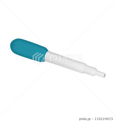 3D vector pipette icon for medical manipulation. Medical and chemical equipment. Vector illustration in cartoon minimal style isolated on a white background. 110224015