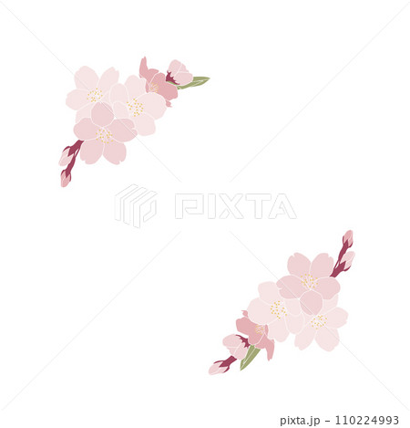 桜吹雪の背景素材 110224993