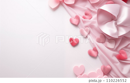 Pink heart abstract background for valentines day greeting card 110226552
