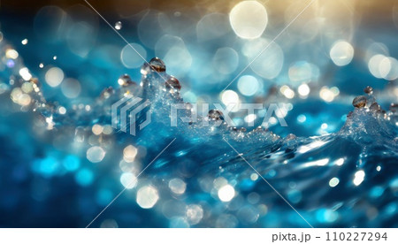 水中写真 キラキラとした美しい光が差し込む水中 110227294