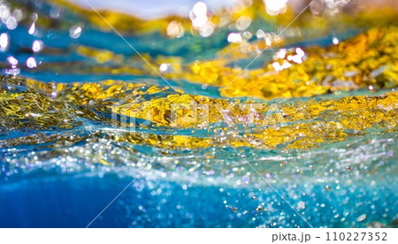 水中写真 キラキラとした美しい光が差し込む水中 水中写真 キラキラとした美しい光が差し込む水中 110227352