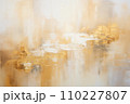 Abstract acrylic painting in gold tone for background. Generative AI image. 110227807