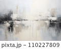 Abstract acrylic painting in grey tone for background. Generative AI image. 110227809