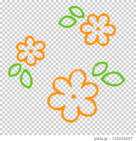 橘色簡單花圖 橘色簡單花圖 110228207