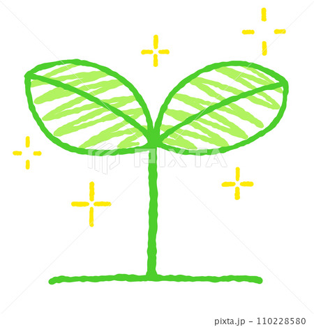 シンプルな双葉のイラスト シンプルな双葉のイラスト 110228580