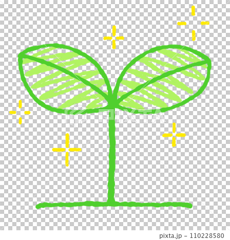 シンプルな双葉のイラスト シンプルな双葉のイラスト 110228580