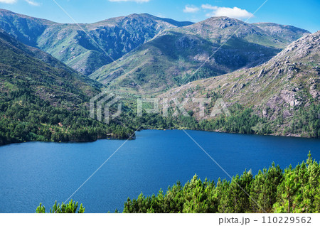 Landscapes of Peneda Geres National Park, North Portugal, view of the mountains, rivers and trees, selective focus 110229562