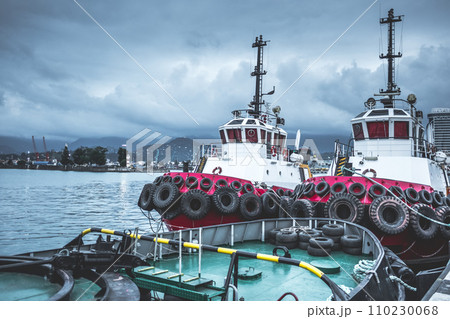 Two tugboats in the port Two tugboats in the port 110230068