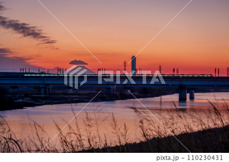 戸田橋の上に見える富士山　 110230431