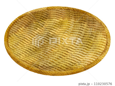 水彩風の竹ざるのイラスト 110230576