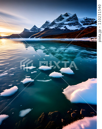 Detailed high quality focus on Antarctica. 110231540