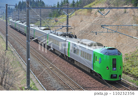 海峡線　知内ー木古内　JR北海道　789系　HE-104編成（函館）　スーパー白鳥 110232356