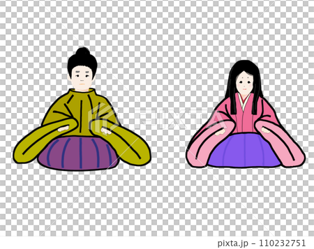 女兒節的簡單娃娃 110232751