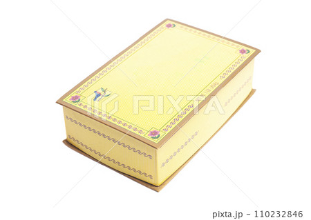 vintage chocolate box isolated on white background vintage chocolate box isolated on white background 110232846