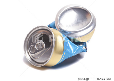 Empty crumpled can from energy drink or beer Empty crumpled can from energy drink or beer 110233188