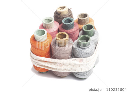 Spool of sewing thread, isolated on white background 110233804