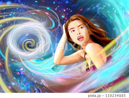 ワ-ムホ-ル宇宙に迷い込んだ女性 110234885